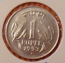 Indie 1 rupee 1993