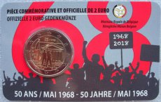 1806-011583 Belgie 2 euro 2018 coincard 50 jaar mei 1968 (fr)