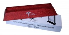 Nederland 3 houten voetjes voor euroset PROOFLIKE van 1999 - 2003